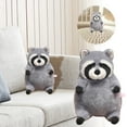 thumbnail image 1 of Peluche de mapache, muñeco de peluche con cola suave. Peluches para niños, Navidad, Pascua, cumpleaños., 1 of 7