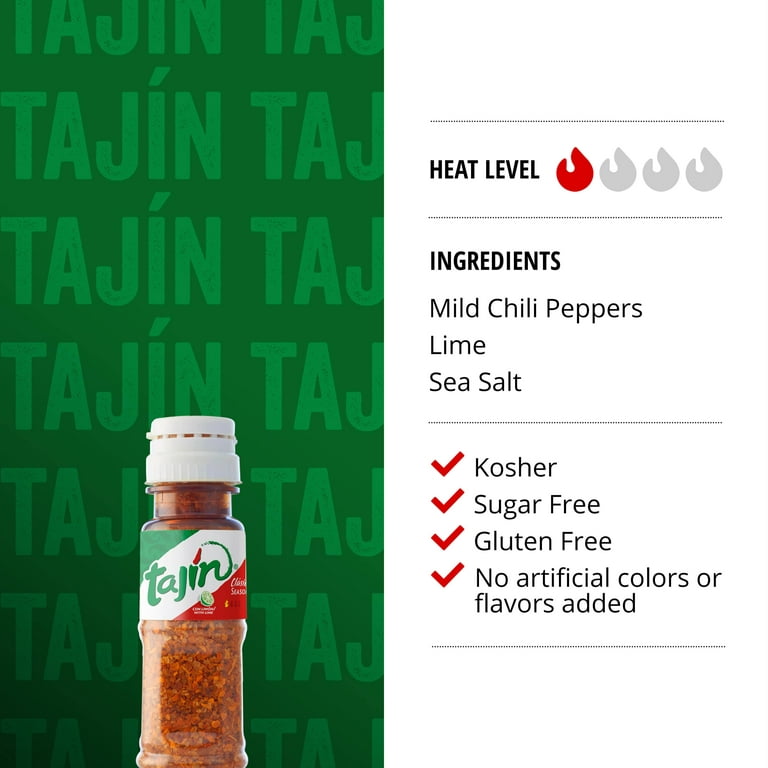 Tajin Seasoning with Lime 10 Minis to Go, 10/.35 Oz. Bottles by Tajin