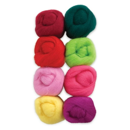 UPC: 0816463010933 | Wistyria Editions 100% Wool Roving – Zinnias  Pkg of 8