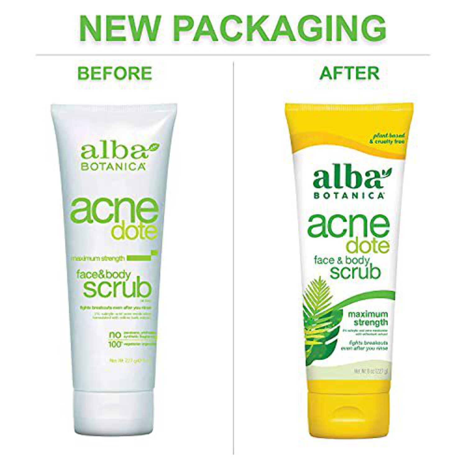 Alba Botanica Acnedote Face & Body Scrub with 2% Salicylic Acid, 8 oz - image 5 of 6