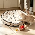 thumbnail image 4 of Red Interactive Cat Toy Ball with Plush Cover - USB Rechargeable Automatic Pet Toy, 3 Speed Modes, Motion Activated, Can Be Used with Cat Play Mat with Holes, Includes Ball & Cable, 4 of 7