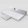 thumbnail image 1 of XDovet Wireless Bluetooth Keyboard with Trackpad with Phone Tablet Holder and Keyboard Cover for iPad, iPhone, Android Devices and Windows Tablets, Laptops and Smartphones, White, 1 of 6