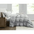 thumbnail image 5 of TRULY SOFT Oversized Puffer Grey King 3 Piece Comforter Set, Solid Color Themed, Oeko-TEX Certified Confidence, 5 of 10