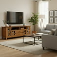 thumbnail image 6 of Artisan 72 inch Wide Solid Wood TV Stand in Honey Brown For TVs up to 80 inches, 6 of 15