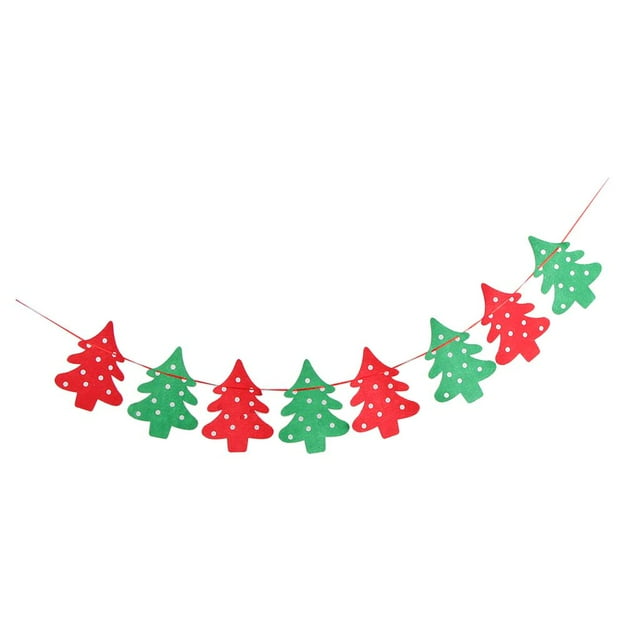 bandera del empavesado de la Navidad Navidad no tejida del empavesado banderas garland xmas colgando decoración árbol de navidad Magideal bandera del empavesado de la Navidad