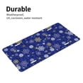 thumbnail image 4 of Zufioo Golden Snowflakes Royal Blue Print Car Aluminum Front License Plate, 12x6 Inch Decorative Personalized Car License Plate Car Accessories, 4 of 8