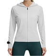 thumbnail image 1 of StSilkitty Sun Protection Hoodie Athletic Jackets for Womens Solid Color Full Zip Long Sleeve Hoodies Pullover Tops, 1 of 8