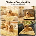 thumbnail image 5 of Yellow Emotional Support Pet Blanket, Ribbed Flannel Plush Throw for Dogs and Cats, Soft Washable Cover for Couch, Bed, Crate, 5 of 7