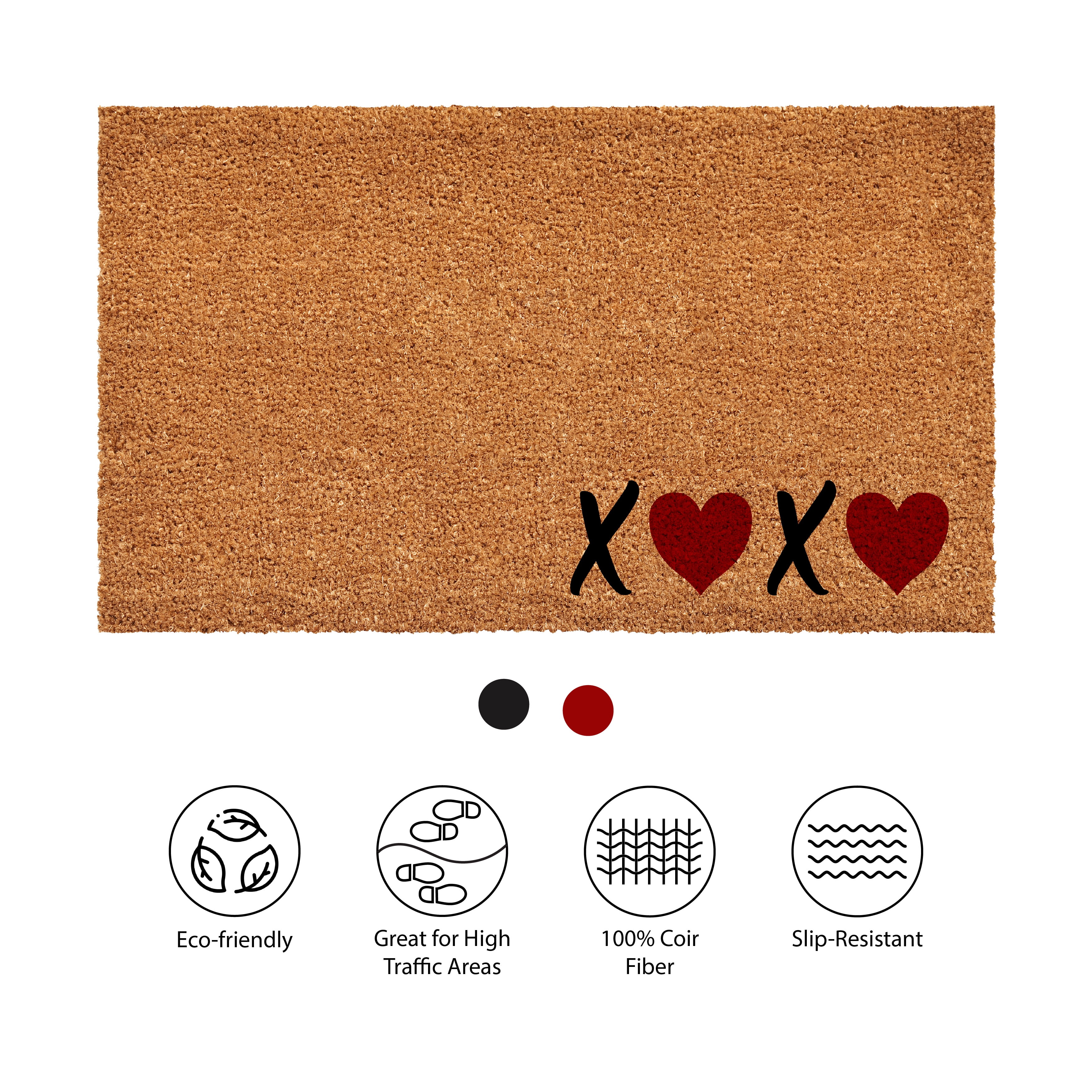 Calloway Mills Vertical XOXO Doormat, 24" x 36"