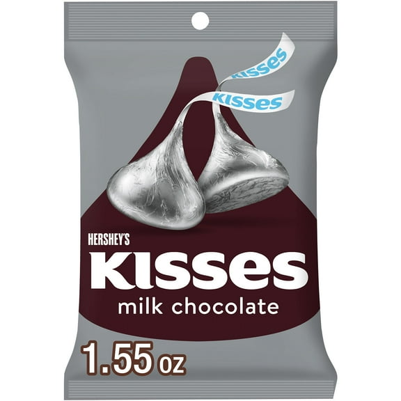 HERSHEY'S KISSES Milk Chocolate Candy Bag, 1.55 oz