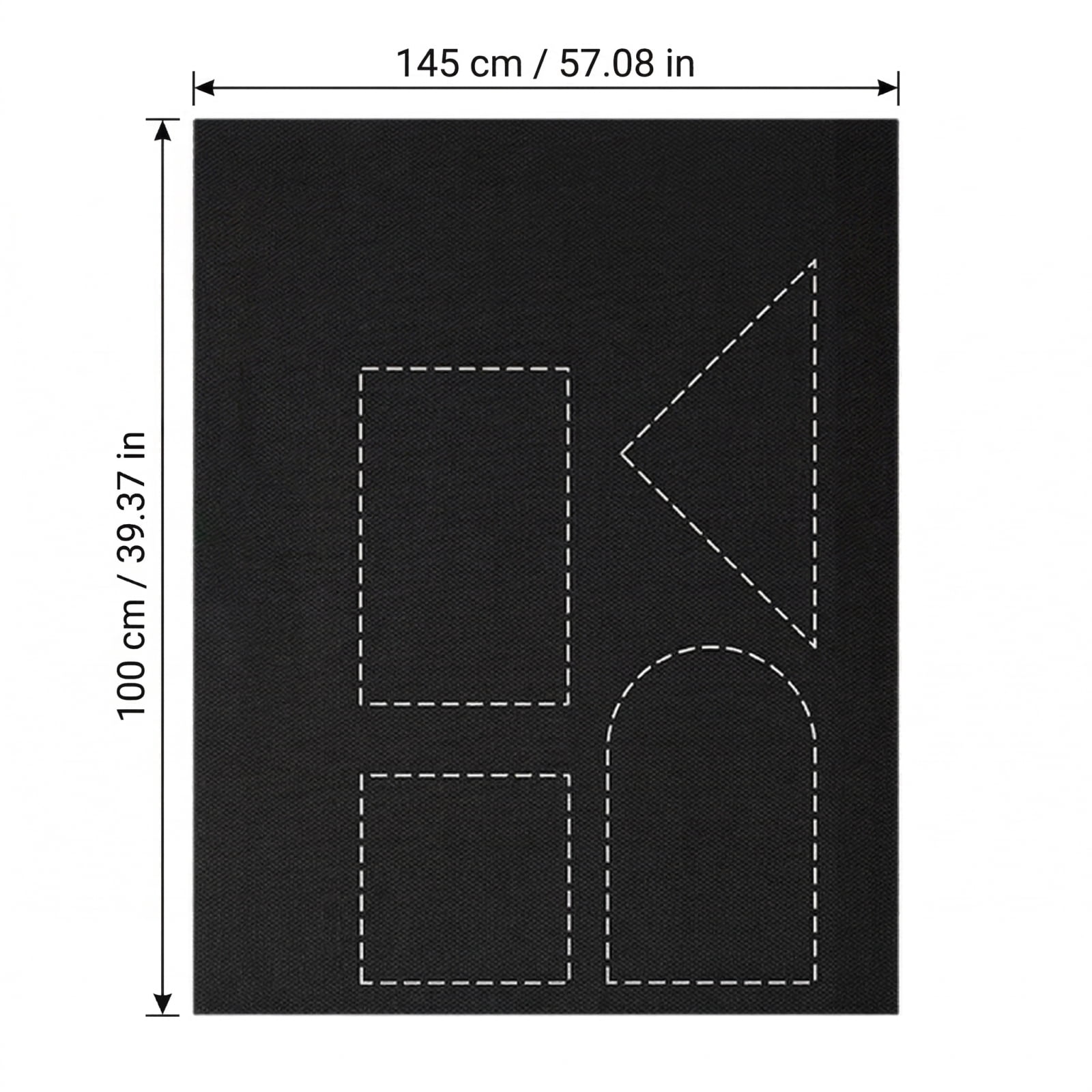 Magnetic Blackout Window Cover Portable No Drill Trimmable Black Out Blind for RV and Home Use 57X39 Inch