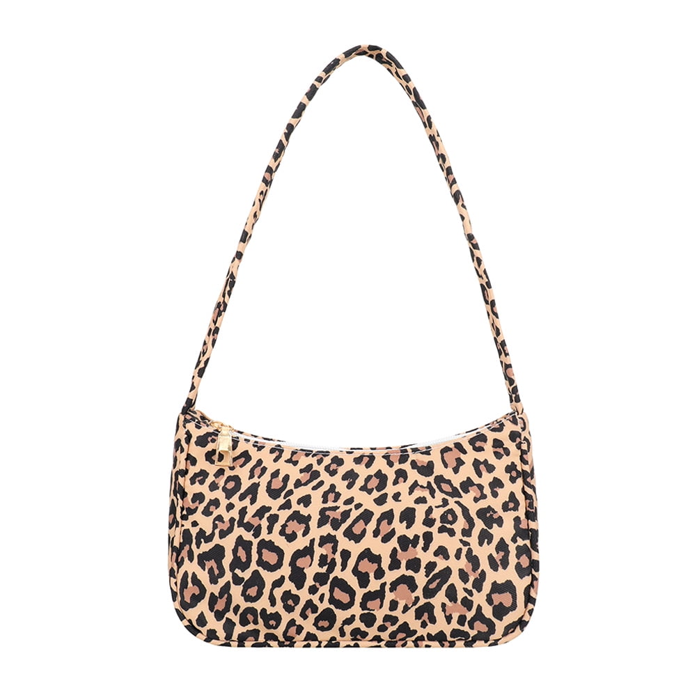 New Women’s Animal Print Leopard Plain Faux Leather Shoulder Bag 
