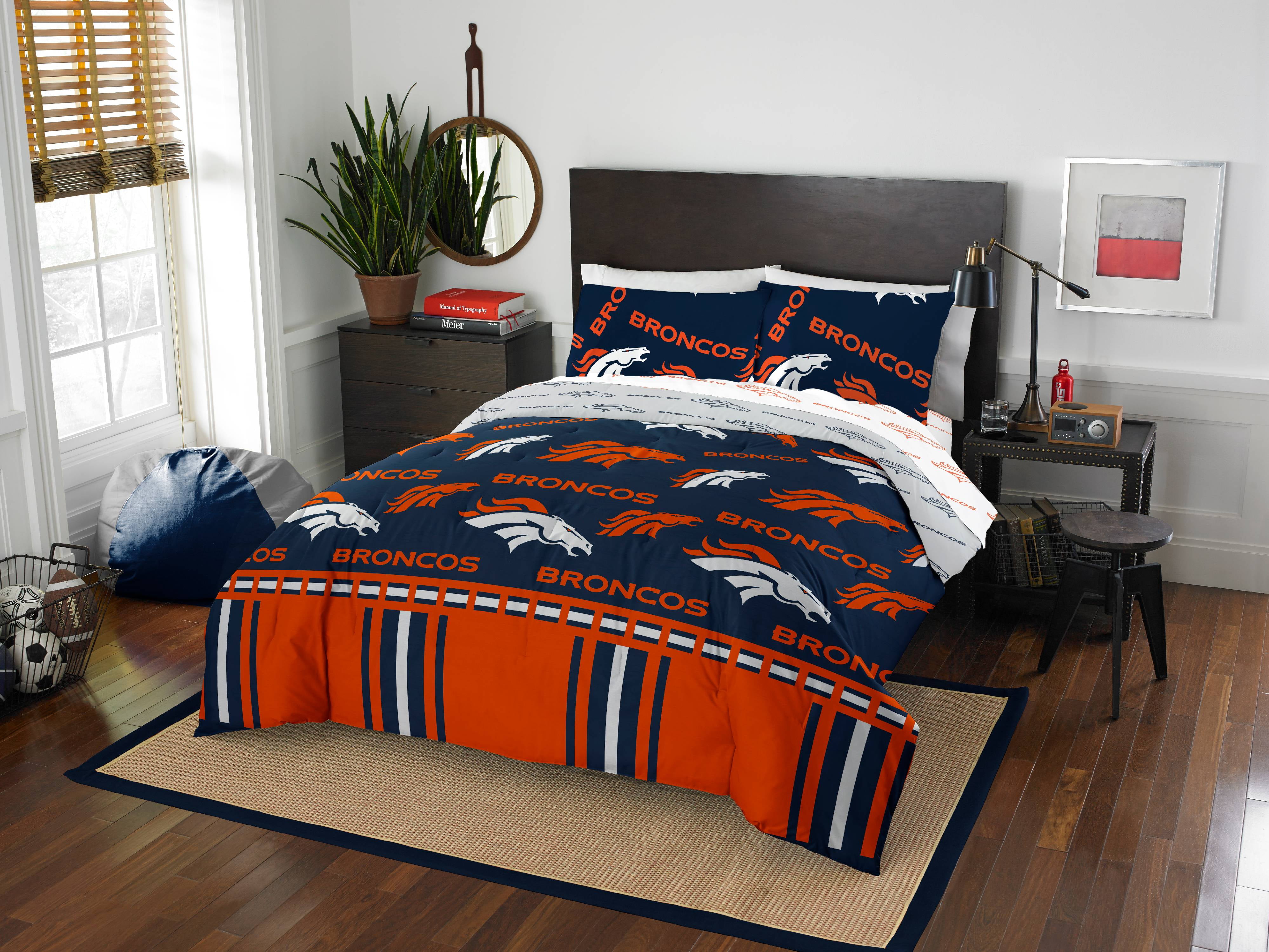 Denver Broncos Nfl Queen 5 Piece Comforter Bedding Team Logo Bed