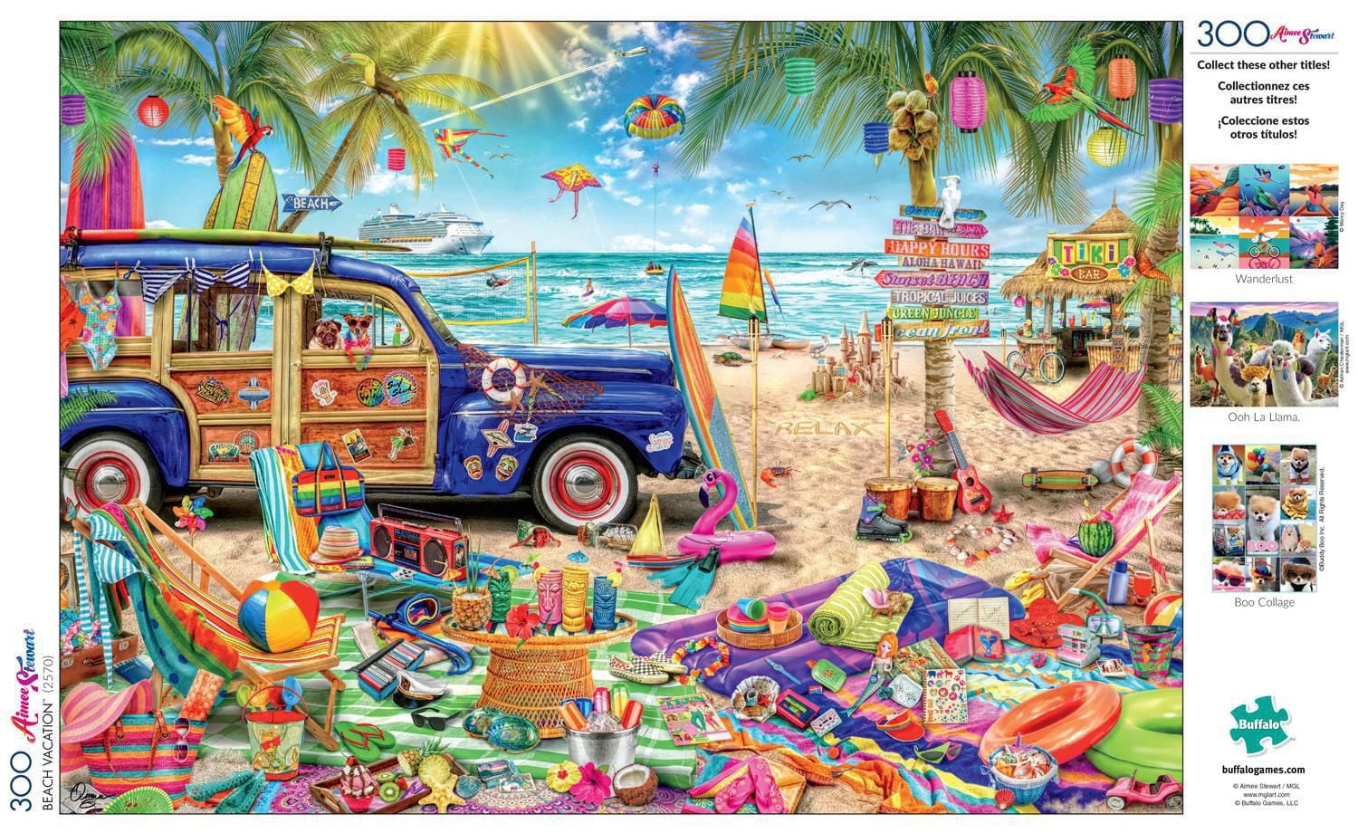 Buffalo Games - Aimee Stewart - Beach Vacation - 300 Piece Jigsaw Puzzle
