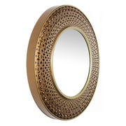 Infinity Instruments Bolly Gold/Copper Round Transitional 15.75-inch Wall Mirror