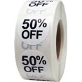 thumbnail image 1 of Autocollants Ronds Blancs 50 % de Réduction 0.75 Pouces Pouce Rond Lot de 500, 1 of 1