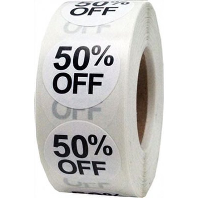 Autocollants Ronds Blancs 50 % de Réduction 0.75 Pouces Pouce Rond Lot de 500