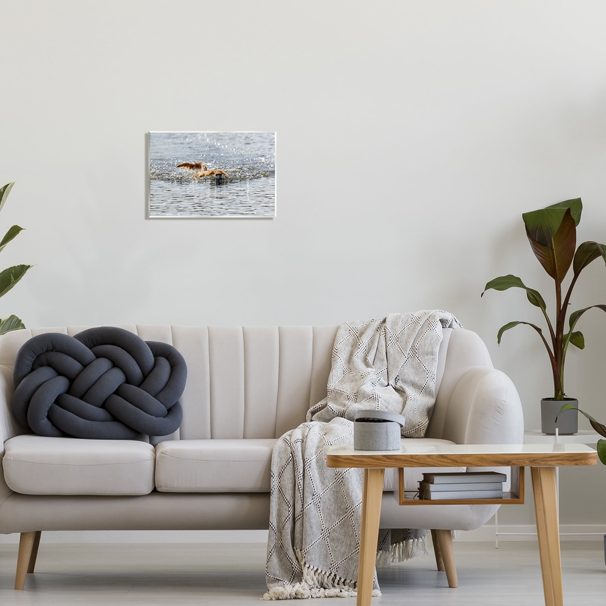 Stupell Industries Dog Swimming in Ocean Animals & Insects Photography Unframed Art Print Wall Art, 15 x 10