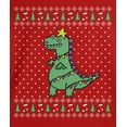 thumbnail image 4 of Old Glory Big Tree Rex T Rex Ugly Christmas Sweater Youth Long Sleeve T Shirt, 4 of 6