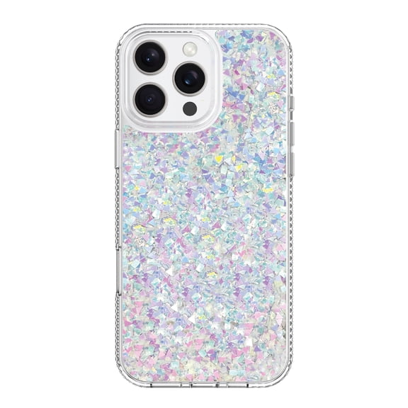 onn. Phone Case for iPhone 16 Pro Max - Iridescent Glitter Fleck