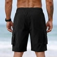 thumbnail image 3 of Yievot Cargo Shorts for Men Casual Drawstring Elastic Waist Summer Workout Gym Shorts with Pockets, 3 of 7