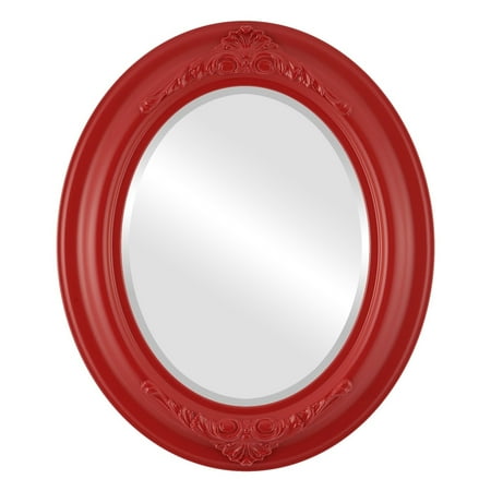 The Oval And Round Mirror Winchester Framed In Holiday Red