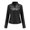 Black, variant on Tejiojio Coats Clearance Women's Slim-Fit Leather Stand-Up Collar Zipper Motorcycle Suit Thin Coat Jacket