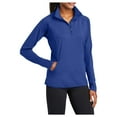 thumbnail image 4 of Yellow Rooster Women's Sport Wick Stretch 1/2 Zip Pullover True Royal 3XL, 4 of 7