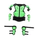 thumbnail image 2 of Armadura de motocicleta para niños, equipo para motocross, protector de espalda y pecho transpirable Verde, 2 of 9