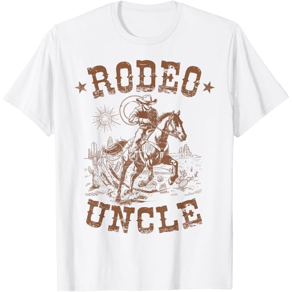 Rodeo Uncle Western Cowboy Family Father's Day T-Shirt