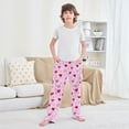 thumbnail image 6 of Pink Hearts Pattern Pajama Pants Soft Lightweight Lounge Pants Bottoms Sleep Pants Warm Comfy, 6 of 9