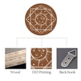 thumbnail image 3 of 1set Creative Natural Wooden Wall Hanging Decoration Wall Art Ornament with Hook Hanger Sun Pattern 300x6mm, 3 of 7