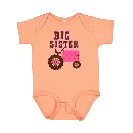 

Inktastic Pink Tractor Big Sister Gift Baby Girl Bodysuit