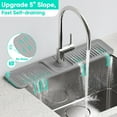 thumbnail image 2 of 2024 New Kitchen Sink Splash Guard Silicone Draining Mat, Faucet Mat for Kitchen Sink, Fast Draining Sink and Anti-slip Silicone Mat for Kitchen & Bathroom Sink Tidy Splash Guard Mat (Green), 2 of 5