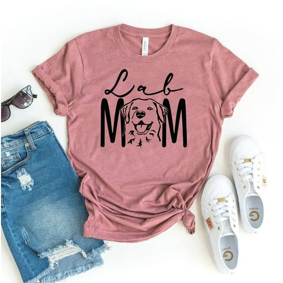 Lab Mom T-shirt Fur Mama Tshirt Paw Owner Tee Women's Doggy Shirt Labrador Shirts Breed Gift Animal Lover Top