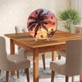 thumbnail image 5 of ZXCXRQFa Beach Palm Tree Sunset Wood Wall Clock Silent Non-Ticking Kitchen Desk Clock Battery Operated Analog Decorative Round Clocks 10 in Garden Home Decor, 5 of 7