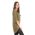 thumbnail image 3 of Women's Solid Casual Lightweight 3/4 Sleeve Loose Fit Open Front Cardigan, 3 of 5