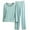 Blue 2 pieces outfits, variant on Usmixi Holiday Homewear Sets for Women Pajamas Set for Women High Waist Pants and Long Sleeve Pullover Tops Lounge Matching Set Ladies Casual Solid Sleepwear Set up to 60% off