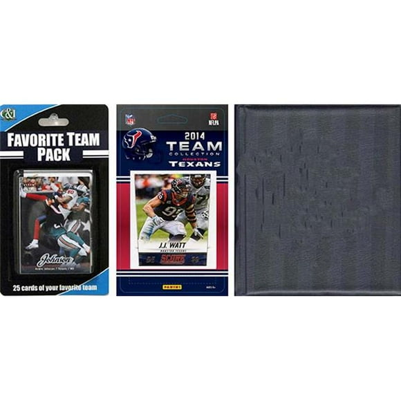 CandICollectables 2014TEXANSTSC NFL Houston Texans Licensed 2014 Score Team Set & Favorite Player Trading Card Pack Plus Storage Album