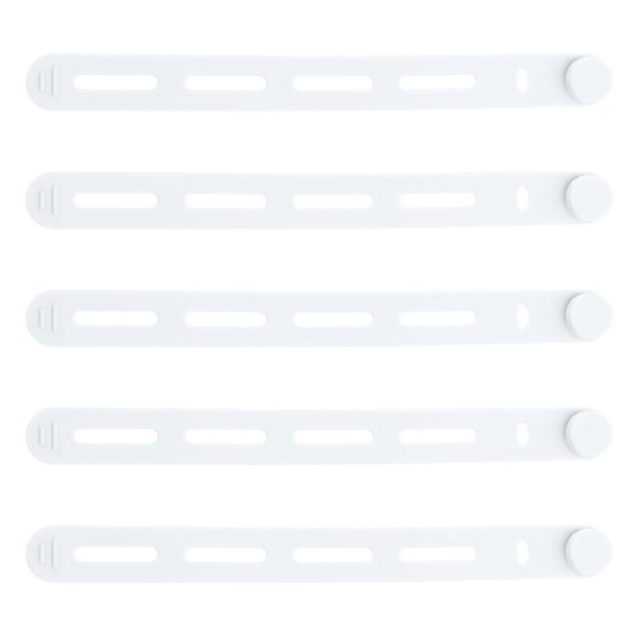 5Pcs Silicone Cable Ties Cord Ties Cord Wrap Cable Ties Reusable Cord Wraps for Electrical Cord Organizers for Earphone