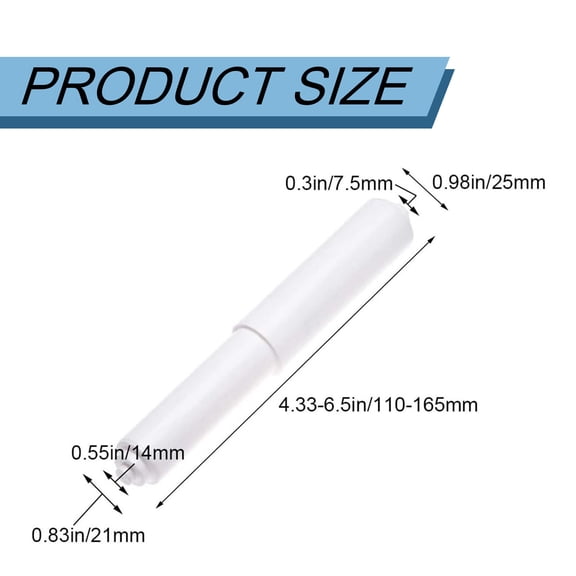 Clearance Rack under $1,White Toilet Paper Holder Retractable Roller Plastic Tissue Dispenser For Bathroom