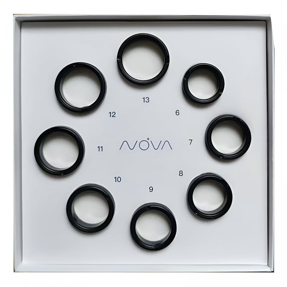 DESIGNICE Plastic Ring Sizing Kit Set for Measuring Finger Size, 8-Piece Kit, Black Material Jewelry Sizing Tool for Accurate Measurement