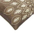 thumbnail image 3 of Euro Pillow Shams, Brown 26"x26" (65x65 cm) Cushion Cover, Linen Pearl &Jute Embroidery Throw Pillow Cover&nbsp;For Sofa, Abstract Pattern Contemporary Style - Earthy Nature, 3 of 4