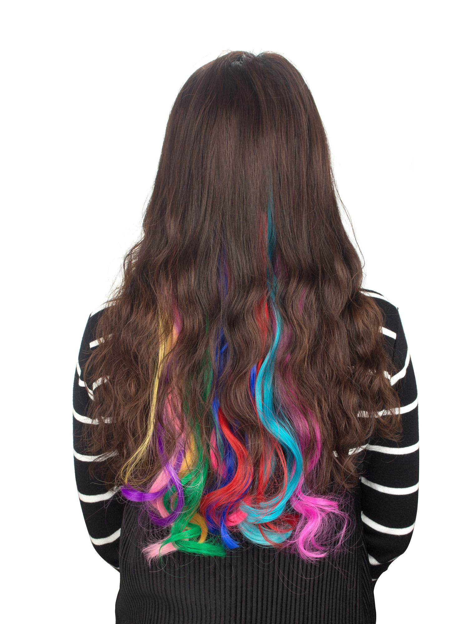 LELINTA Clip In On Colorful Hair piece Synthetic Curly Silk Soft Hair Extensions Highlight - image 5 of 5