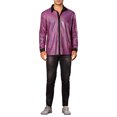 thumbnail image 2 of Camisas de disco de los 70 para hombres, de manga larga, con botones, brillantes, para fiestas y promociones, camisa de lentejuelas de disco de los 70, color rosa, 2 of 5