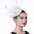 thumbnail image 5 of Elegant Black Fascinator Hat for Women, Vintage Mesh Yarn Headpiece with Hair Clip and Headband, Classic Palace Style Evening Tea Party Hair Accessory, 5 of 6