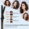 thumbnail image 3 of MAXT 1 Inch Curling Iron with Clamp & Anti-Scald Stand, Hair Curler Wand Hair Waver Crimper, Adjustable Temp Salon Hair Styling Tool for All Hair, Gift for Women, 3 of 8