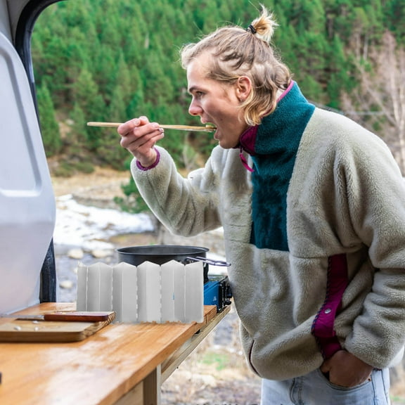 WHAMVOX Propane Patio Heater Heat Focusing Reflector Foldable Heat Shield Aluminum Windscreen Heat Reflecting Shield for Camping Stoves Heat Reflecting Power