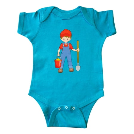 

Inktastic Farming Boy with Bucket and Shovel Gift Baby Boy or Baby Girl Bodysuit