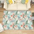 thumbnail image 1 of 2x3 Rug, Tropical Floral Door Mat, Palm Leaf Rug, Flower Leaves Rugs for Entryway, Washable & Non Slip & Soft Low Pile Small Carpet, Indoor Doormat, Tropical Floral Home Decor & Gifts, 1 of 7